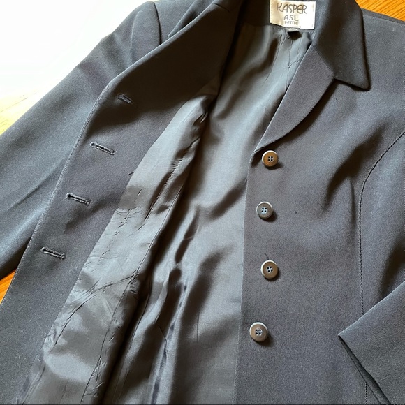Four Button Blazer by Kasper (black) - Picture 3 of 6